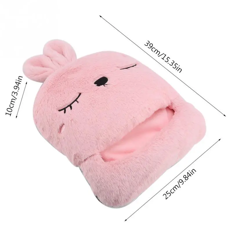 USB обогреватель для ног модная коробка ленивый кролик Электрический нагревательный башмак практичный безопасный для домашнего использования в путешествиях подарок - Цвет: Розовый