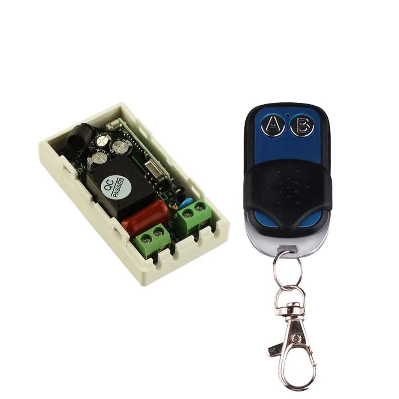 

AC220V 1CH 10A RF Transmitter Receiver Remote Control Switch System Wireless Light Learning Switch 315mhz/433.92mhz