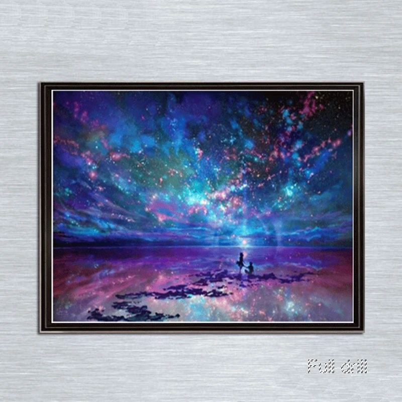 

Full Drill DIY 5D Diamond Painting Dream Starry Sky Cross Stitch Diamond Embroidery Patterns Rhinestones Mosaic Decor 40x30cm