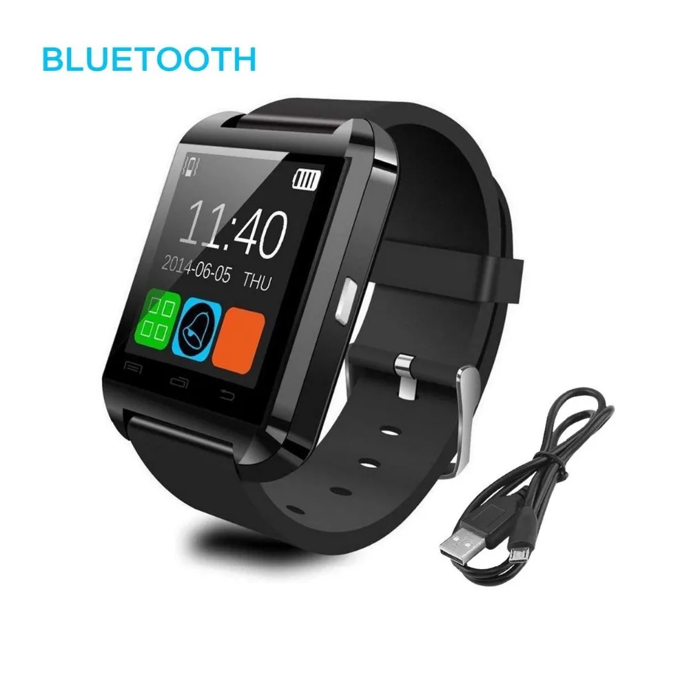 Smart Watch Bluetooth V3.0 Men's Watch EDR Smart Watch with Phone Camera Pedometer Wrist Watch Anti-Lost For Android Phone IOS