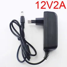 Gakaki 12V 2A 2000mA US EU Plug 100-240V AC to DC Power Adapter Supply Charger Charging adapter for LED Strip Lamp Switch