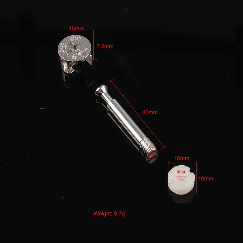 100 наборов M6 мебельные соединительные фитинги для шкафа кулачковый замок соединитель дюбель гайка в сборе