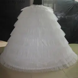 Белый Тюль супер пухлые большие длинные юбки 7 обручи 7 Tieres Свадебные и Бальные платья кринолин взрослых Для женщин Underskirt 120 см
