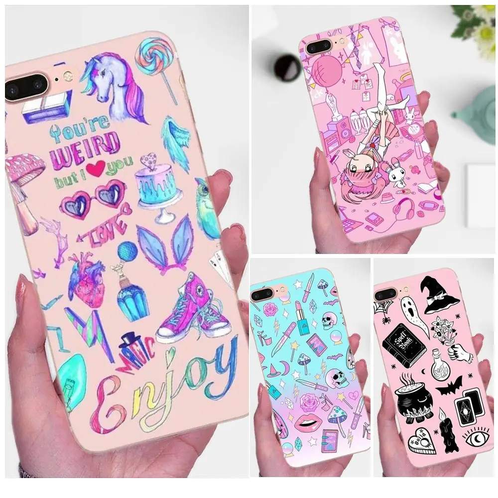 Girly Pastel Witch Goth мягкий модный чехол для Xiaomi Redmi Note 2 3 3S 4 4A 4X 5 5A 6 6A Pro Plus|Бамперы| |