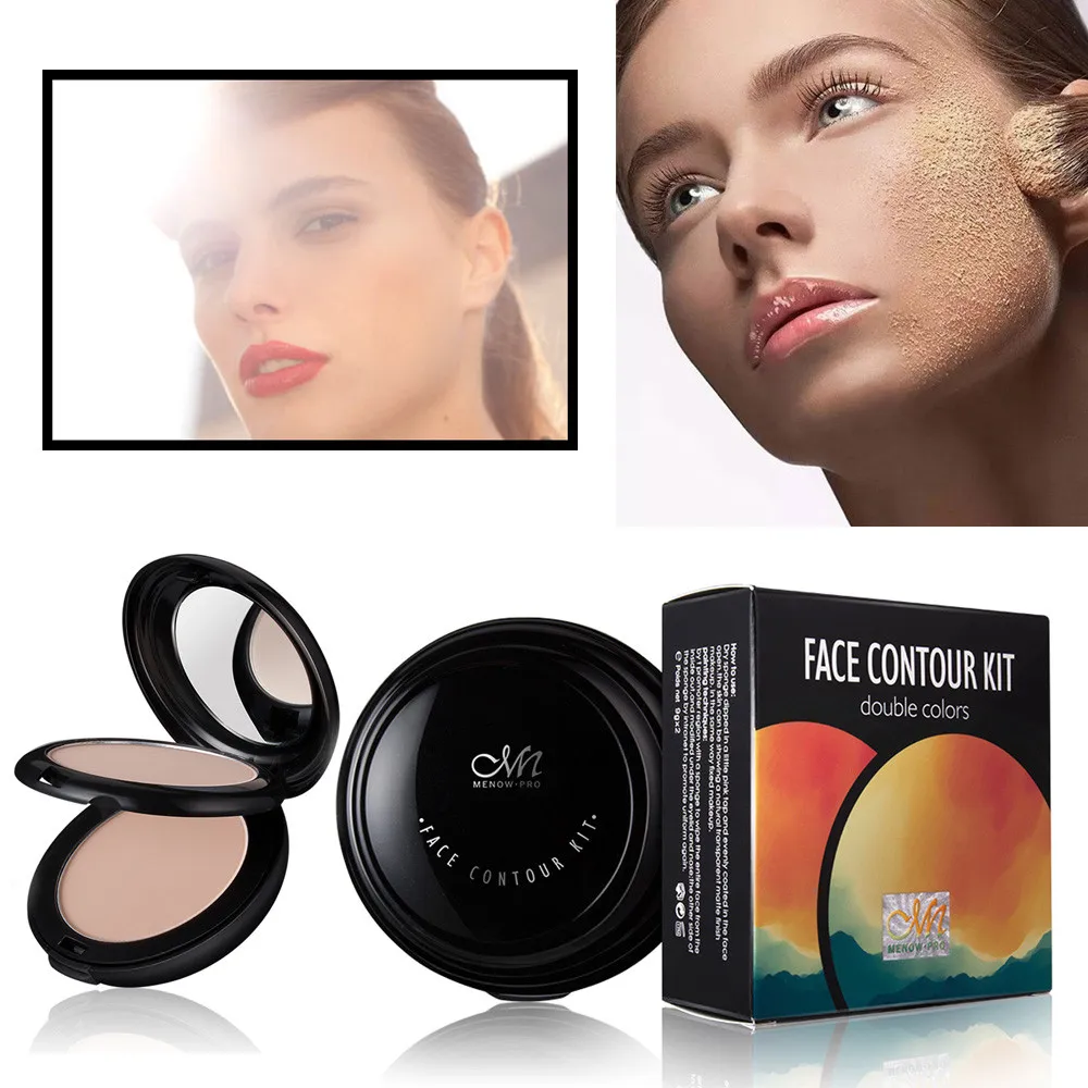 2 In1 Press Powder Highlight Foundation Concealer Foundation Makeup