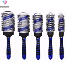 Синий 5 набор размеров Уход за волосами Стайлинг керамическая круглая щетка расческа Парикмахерская Салон моделирование бороды щетка