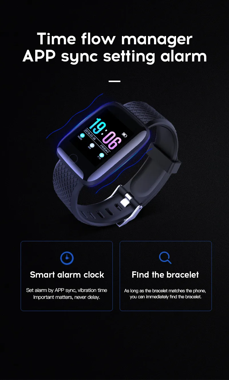 LYKRY A6S Smart Bracelet Fitness Tracker Heart Rate Blood Pressure Monitor Smart Band IP67 Waterproof Sports For Android IOS+Box (18)