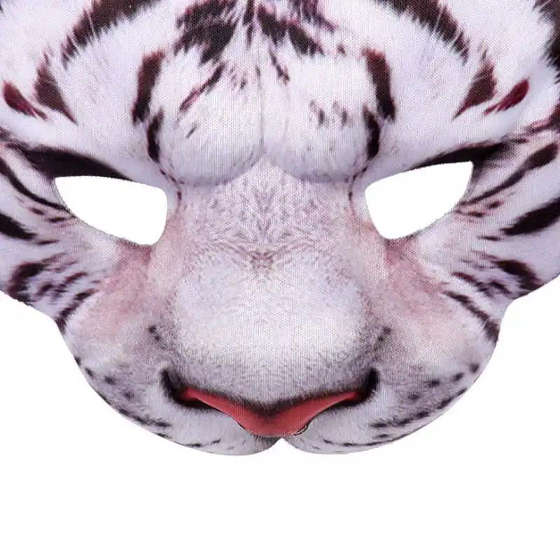 Хэллоуин маска тигра белые Тигры вечерние маскарадные маски страшные Тигры маска декор для Хэллоуина, вечеринки карнавальные аксессуары