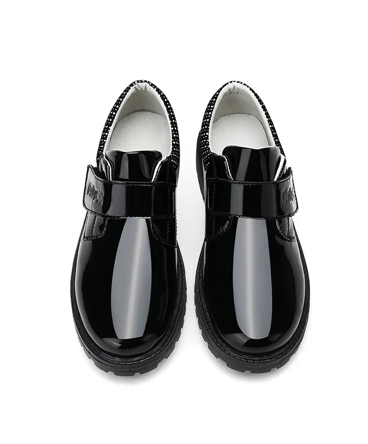 MIQI& отправка черные свадебные туфли из лакированной кожи для мальчиков классические однотонные туфли для мальчиков обувь для школьной униформы для больших мальчиков из натуральной кожи