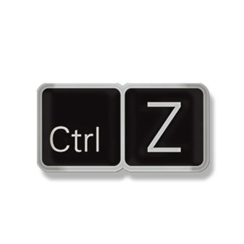 Клавиатура с эмалированными контактами Ctrl Z отменный значок мини брошь двумя