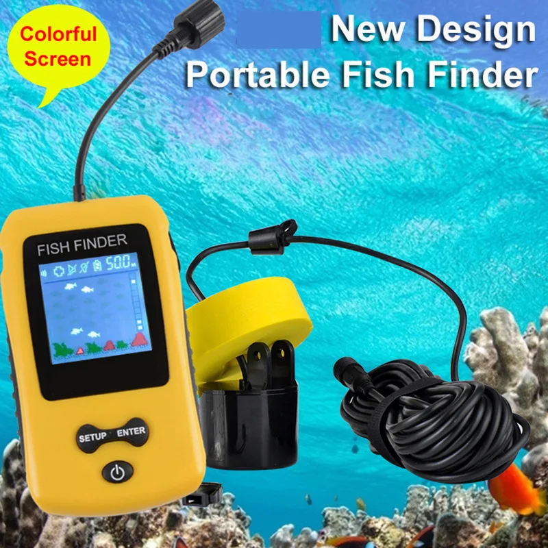 محظوظ صياد السمك سونار على الصيد سونار صدى أسلم الاستشعار LCD 100 M عمق أسلم الصيد Fishfinder Detecter الروسية القائمة C5 محظوظ صياد السمك سونار على الصيد سونار صدى أسلم الاستشعار LCD 100 M عمق أسلم الصيد Fishfinder Detecter الروسية القائمة C5