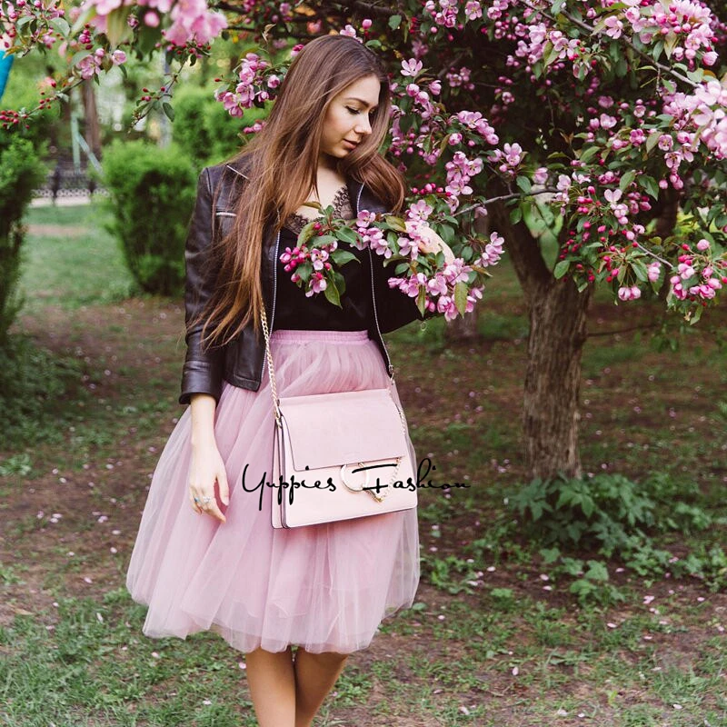 Itao Blogger Empfehlen! Yuppies Mode 7 Schichten 65 cm Lange Tüll Röcke Frauen Adult Tutu Rock Lolita Petticoat 2017 Sommer
