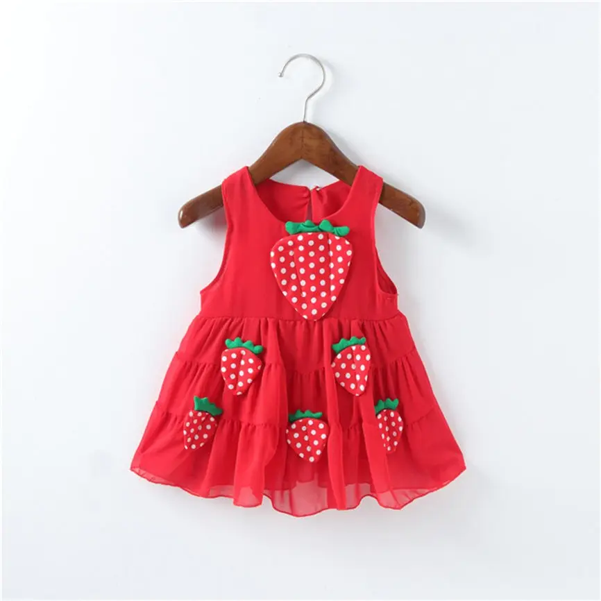 Fashion 2018 Summer Cute Dress Newborn Toddler Baby Girls Strawberry ...