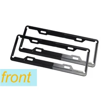 Высокое качество набор из двух черных китайских размеров карбоновое волокно номерного знака Рамка на мер-cedes Be-nz декоративная защита