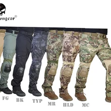 Мужские военные страйкбольные охотничьи боевые штаны EMERSON Gen2 тактические штаны с наколенниками многоцветные MC EM7038
