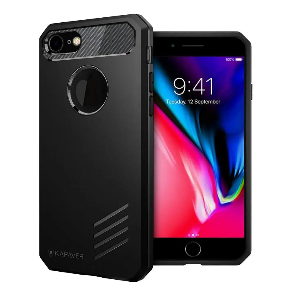 

Kapaver Back Cover Case for iPhone 8 Slim Rugged Shock Proof Bumper Armor Back Cover Case (Pilot)