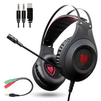 

Xiberia Nubwo N2 PS4 Gaming headset PC Gamer Headphone Bass Casque with Microphone LED Light Vibration USB +3.5mm Game Earphones