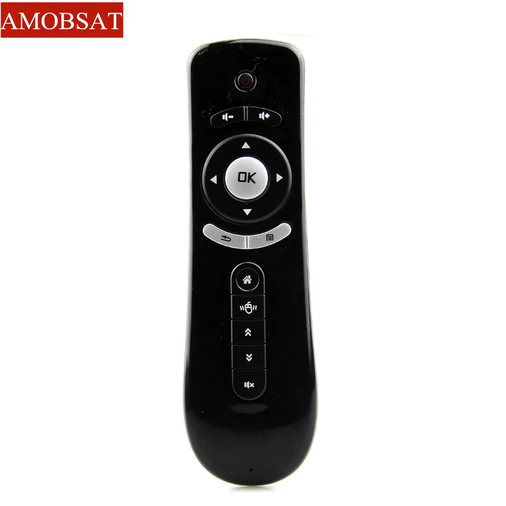 

AMOBSAT Wireless Keyboard Mouse Gyro Mini Air Mouse T2 2.4G for Android TV Box smart TV IR Remote 3D Sense Motion Media Player