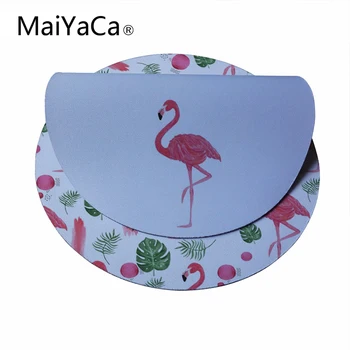 

MaiCaYa Hot Cute Birds 20*20cm or 22*22 cm Mouse Pad Speed Control mat Pink and Black Flamingo Round mouse pad