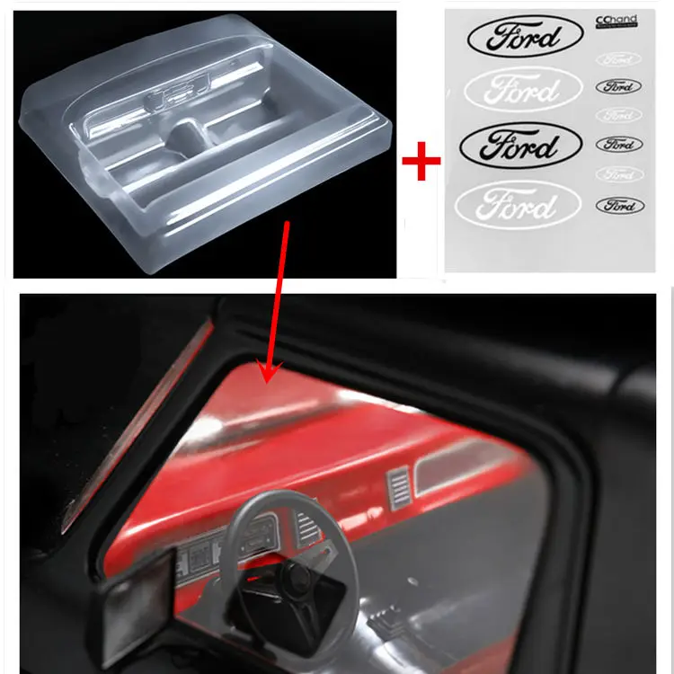 

Simulated Transparent Interior Cockpit and Logo For 1/10 RC Crawler Car Traxxas TRX4 T4 Ford Bronco Ranger RC Car Parts