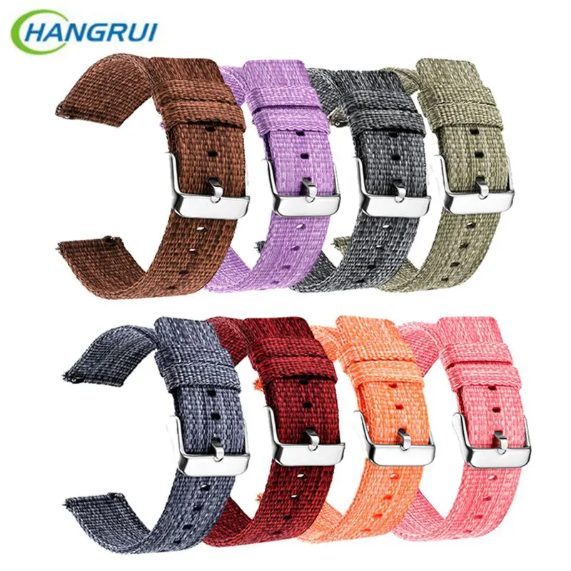 

Canva Watch band For Samsung Gear S2 S3 nylon strap Quick release Replacement Bracelet Strap Sport 18MM 20MM 22MM 24MM wristband