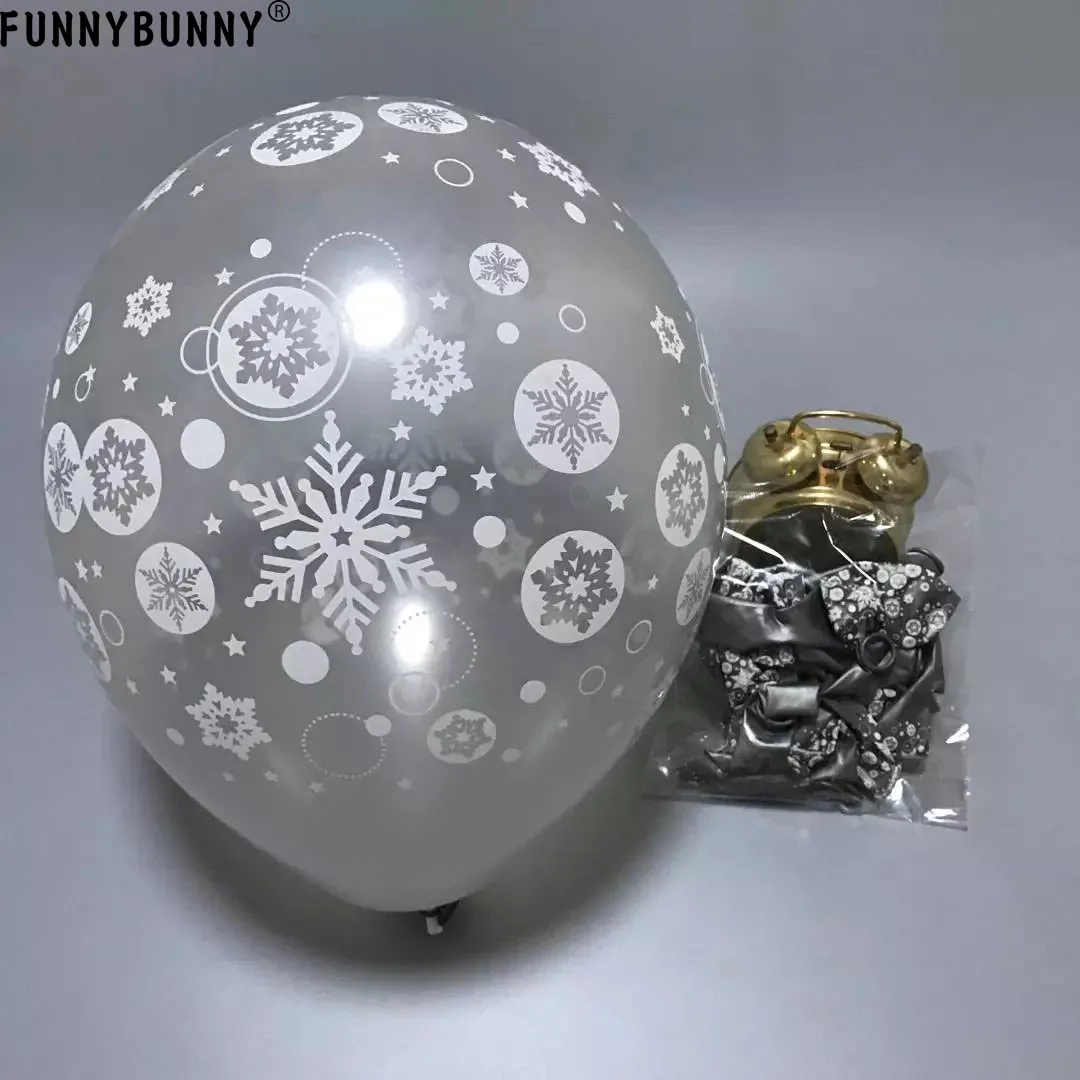 FUNNYBUNNY снежинки латексные воздушные шары зимние для рождественской вечеринки или