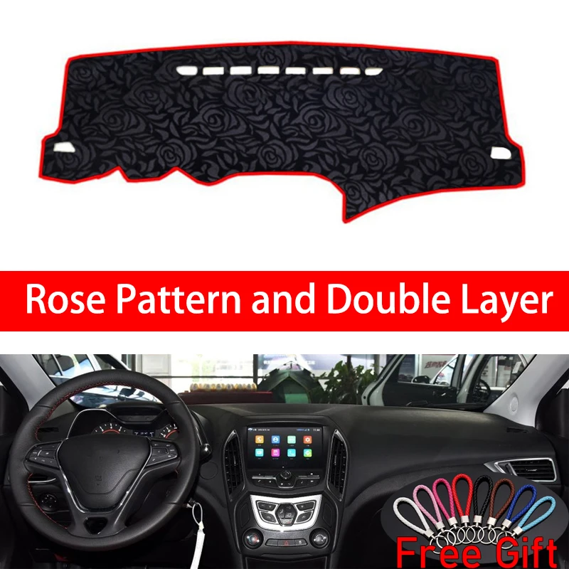

Rose Pattern For CHERY ARRIZO 5 2016 2017 2018 Dashboard Cover Car Stickers Car Decoration Car Accessories Interior Car Decals