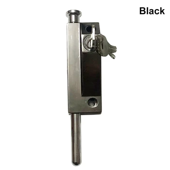 

1 Pcs Stainless Steel Revolving Glass Door Spring Security Latch with Lock Keys H99F