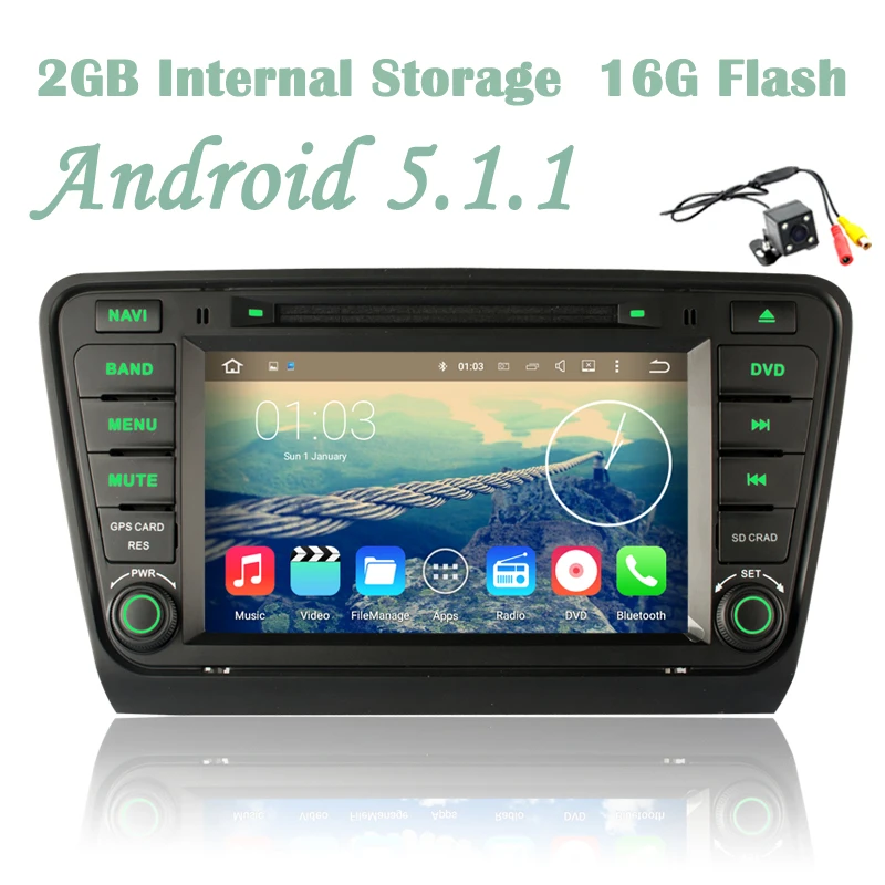 Бесплатная Камера 1024*600 Android 5.1.1 GPS Navi карта DVR OBD ТВ BT dvd-плеер автомобиля RDS Радио
