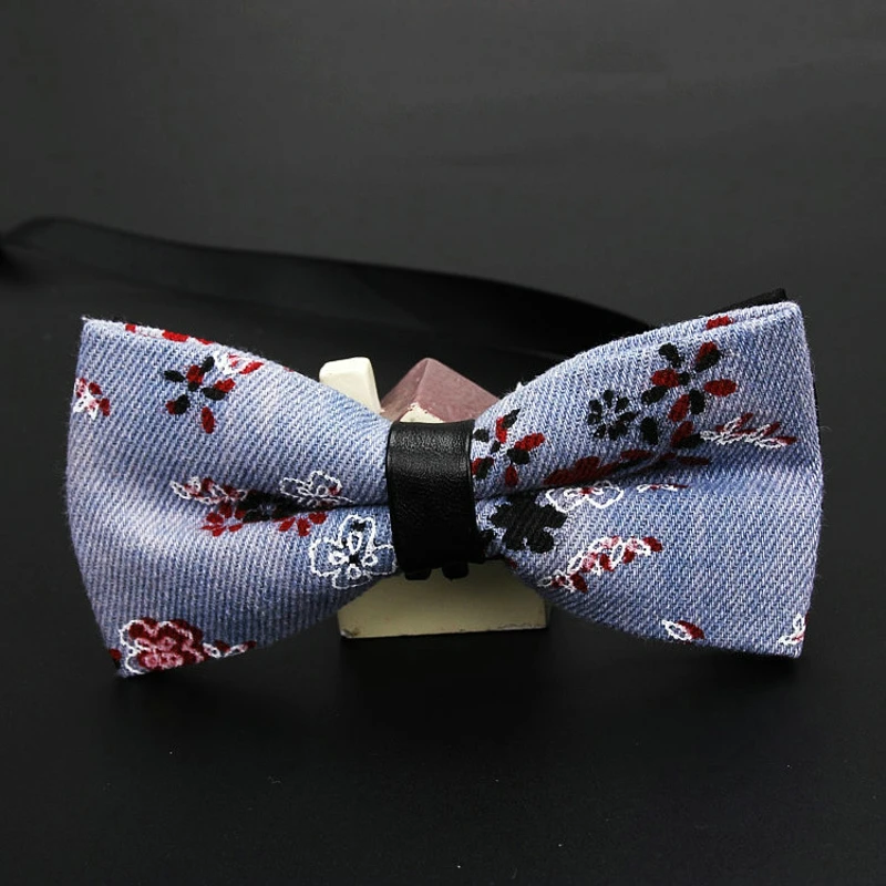 Mantieqingway Brand Men's Bow Tie Five Star Printed Cowboy Cotton