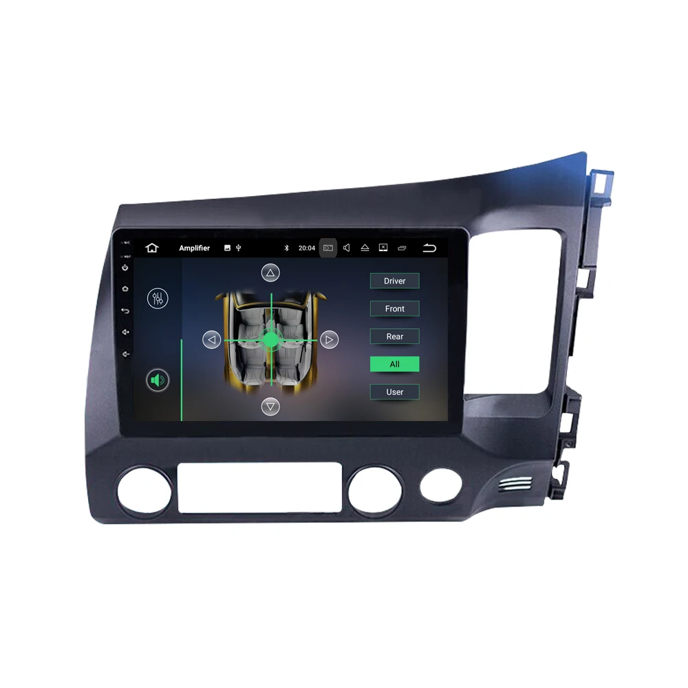 Top android 9.0 car dvd radio multimedia for Honda CIVIC 2006-2011 with 10.1 inch full touch screen 4