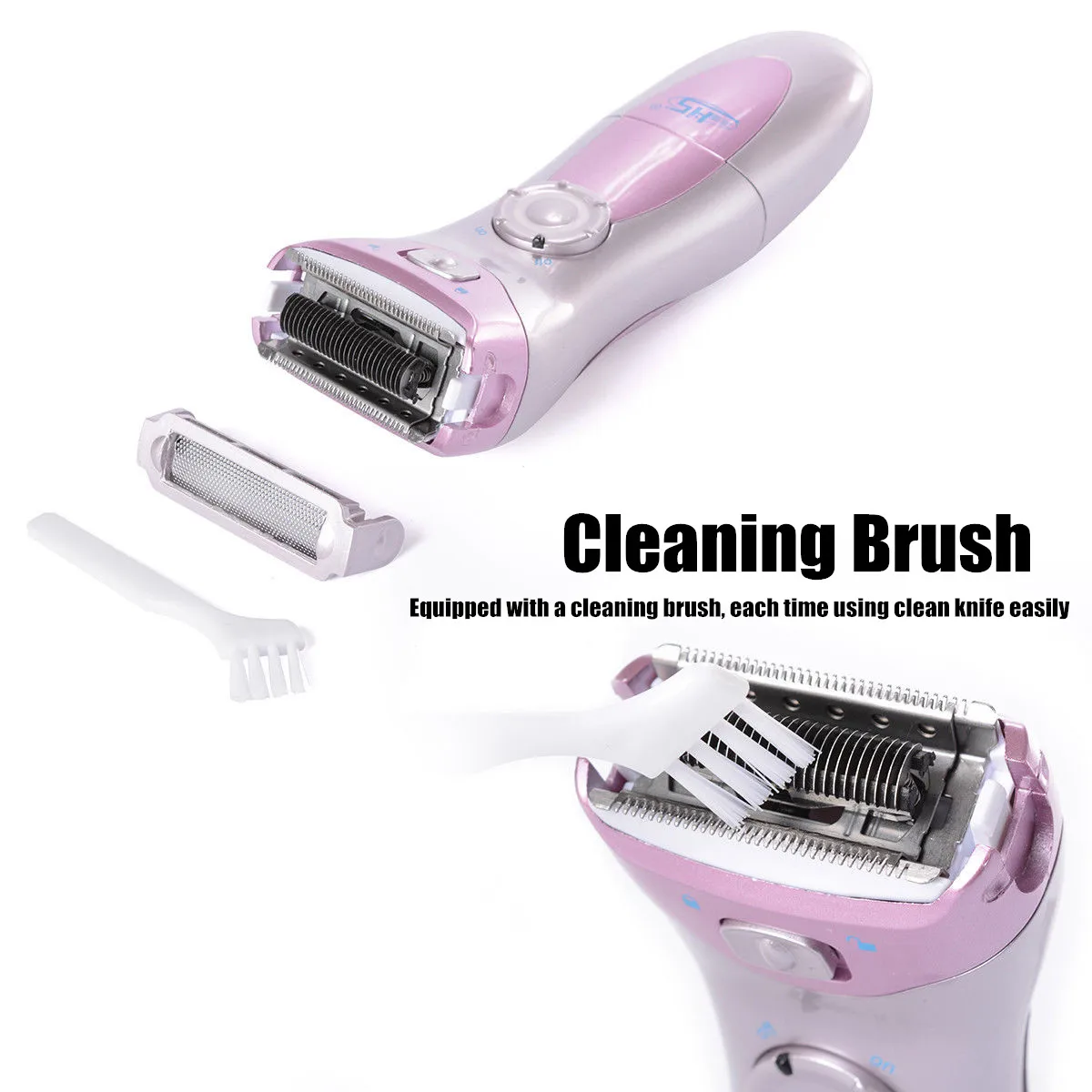 Lady Electric Wet Dry Cordless Shaver Women Trimmer Legs Bikini Hair Remover Epilator