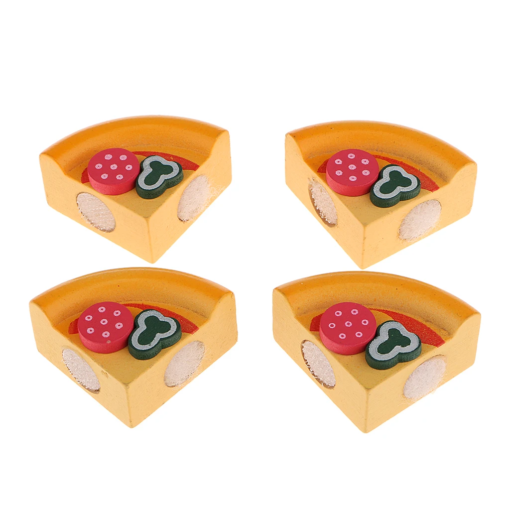 2 Pieces Wooden Magnet Birthday Cake Simulation Food Kids Preschool Play House Kitchen Pretend Play Game Toy