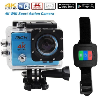 

SJ8000R Action camera Ultra HD 4K 24fps WiFi NTK96660 2.0 inch 16MP 170D Len Helmet Waterproof 30M Extreme Sport Camera add card