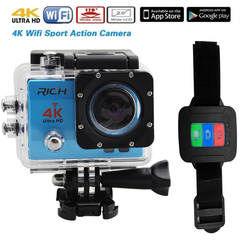 Экшн камера SJ8000R Ultra HD 4K 24fps Wi Fi NTK96660 2 0 дюйма 16 МП 170D Len водонепроницаемая 30 м для