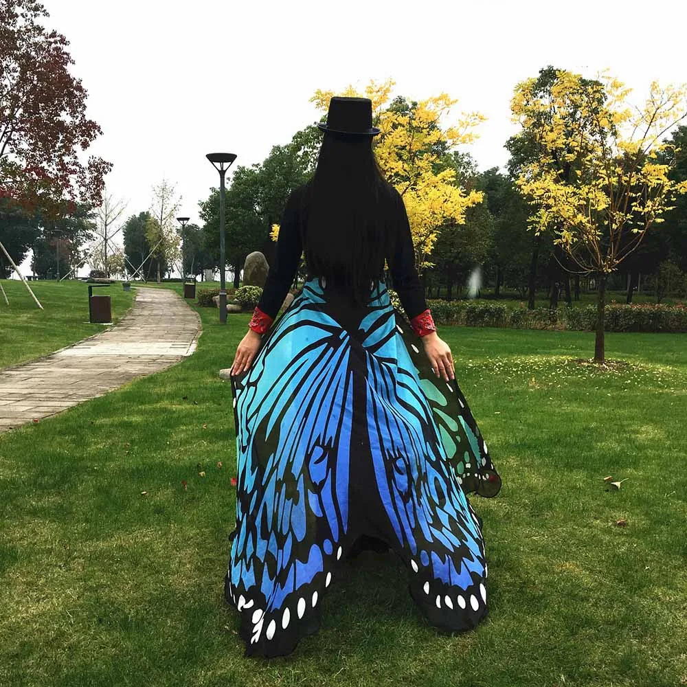 Шарф женский шифоновый шарф Мягкая тканевая шаль бабочка крыло шаль фея леди Нимфа Пикси Одежда Аксессуары шарф#15