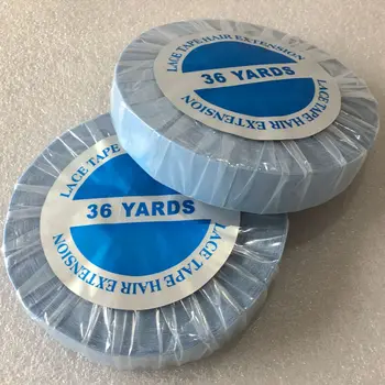 

1 roll 36 yards Blue lace front wig tape toupee adhesive tape hair system tape width 2.54cm