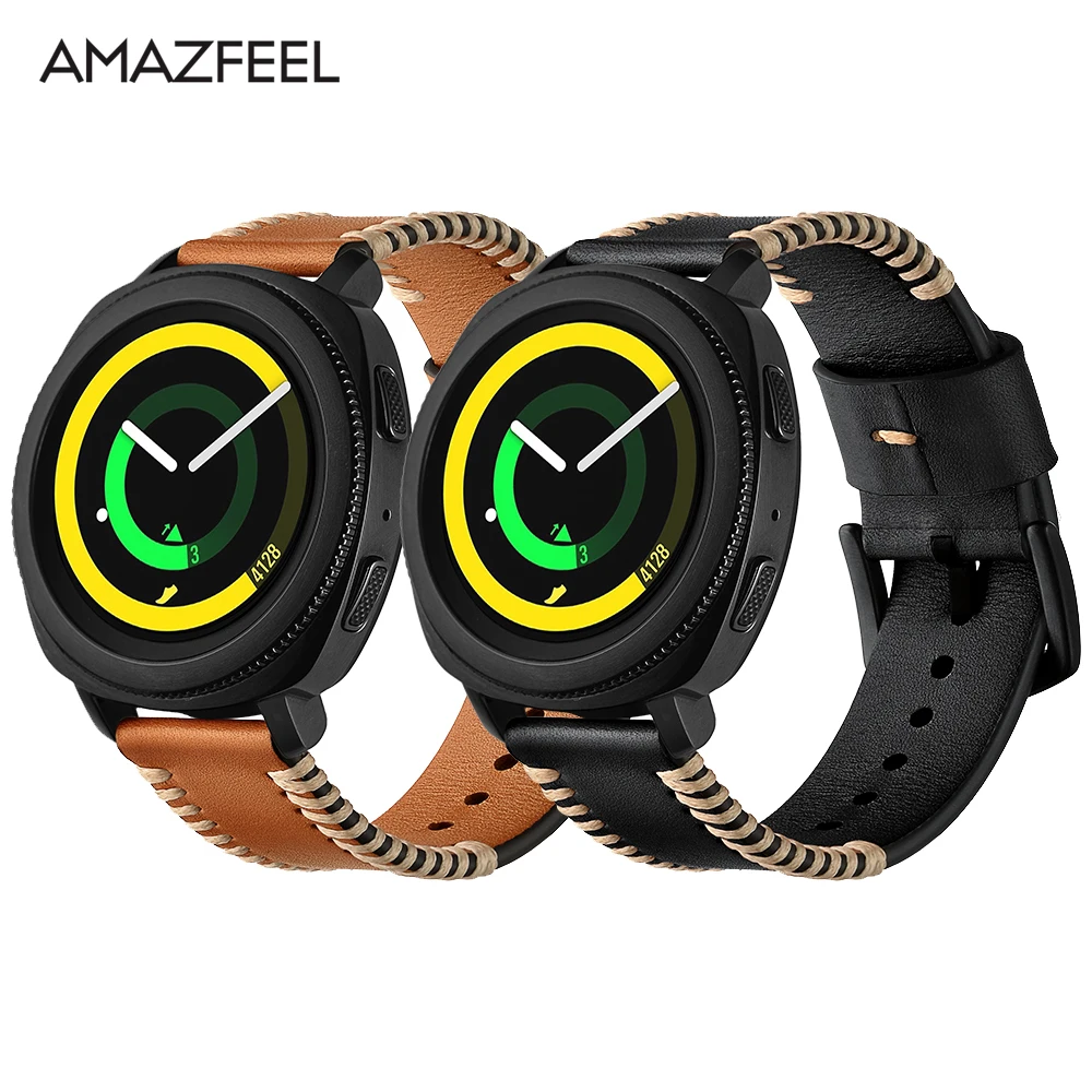 Ремешок кожаный для Samsung Gear S4 Frontier 20 мм|Смарт-аксессуары| |