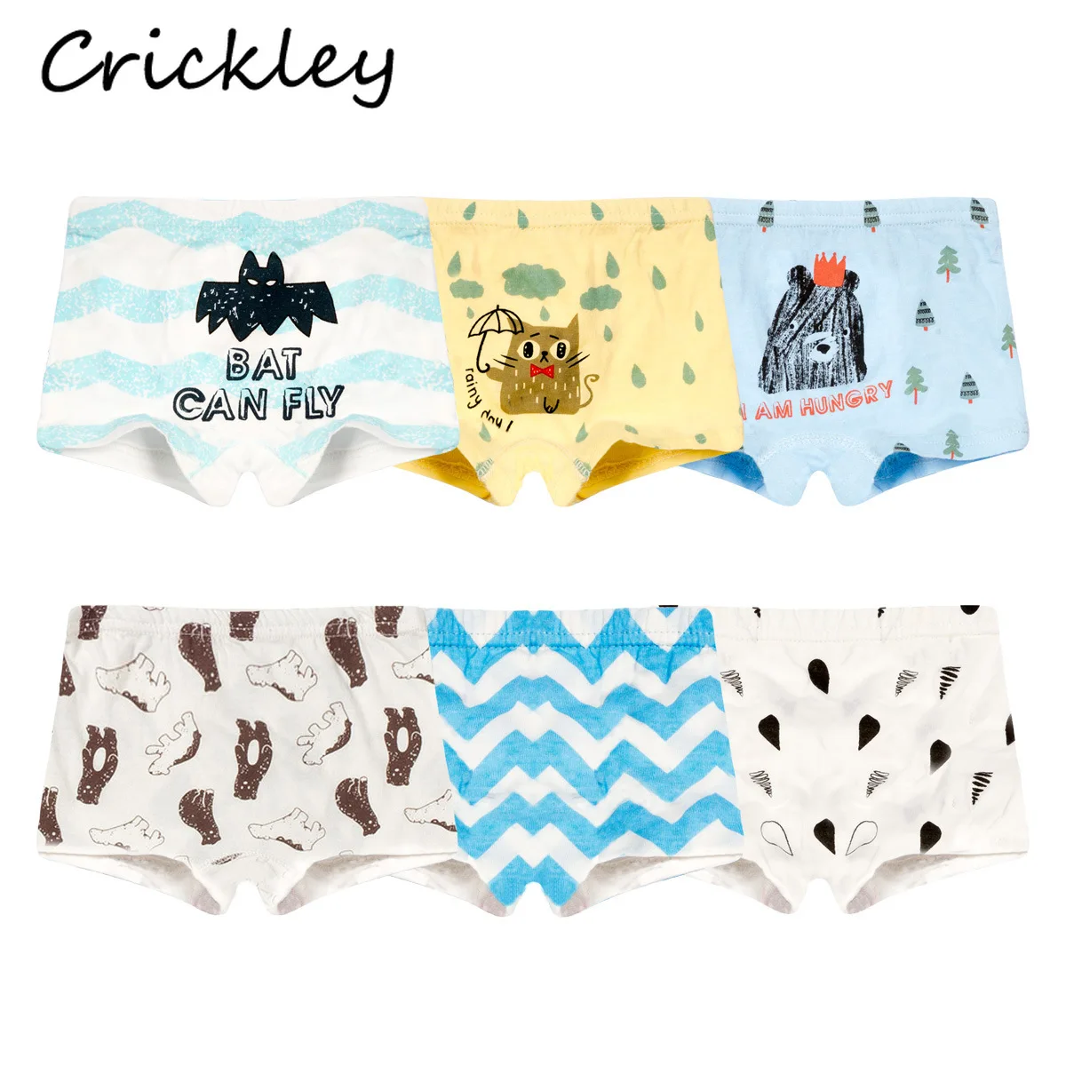 

2PCS/Lot Cotton Cartoon Underwear for Children Cute Animals Print Kids Panties Soft Comfortable Girls Boys Boxer Briefs