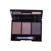 3 цвета бровей Powder1 наборы с зеркалами и кистями аксессуары для глаз макияж Стойкая подводка для глаз бровей порошок