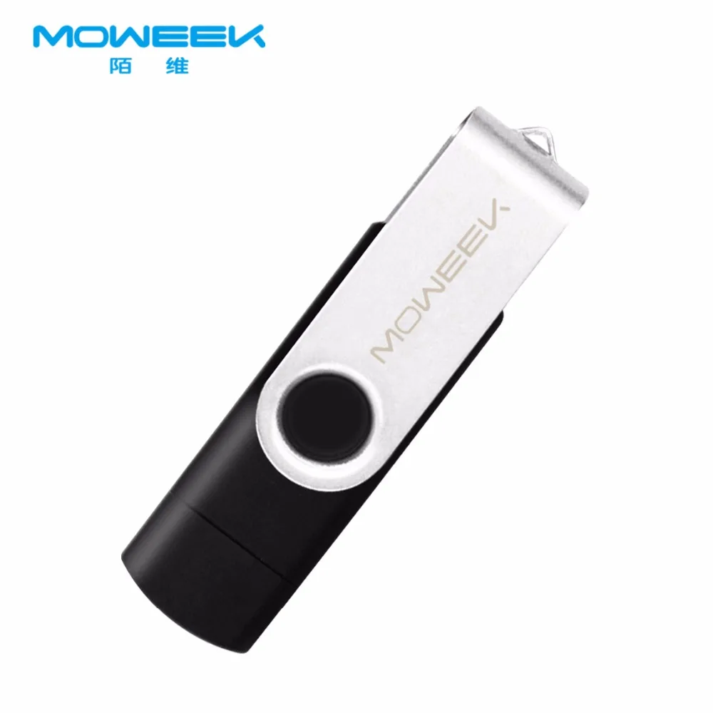 Moweek модный OTG USB флеш-накопитель, 64 ГБ, USB 2,0, флеш-накопитель, 32 ГБ, 16 ГБ, 8 ГБ, 4 Гб, флешка, карта памяти, металлический u-диск в подарок