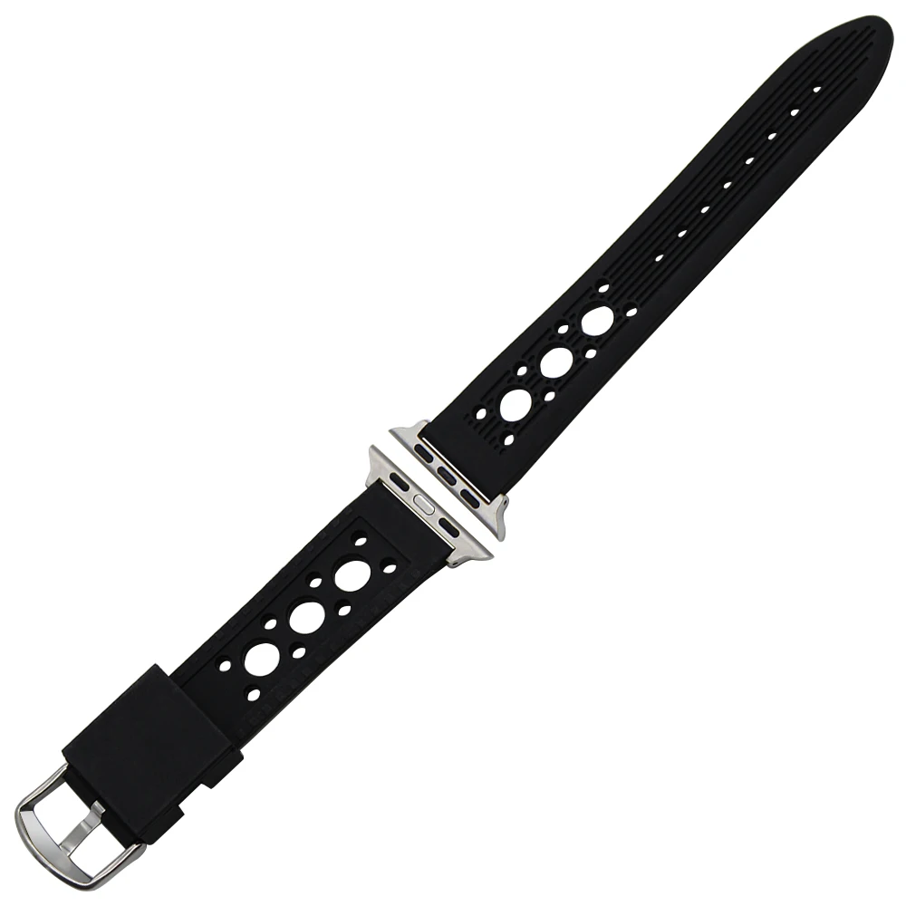 Силиконовые резиновый ремешок для часов для iWatch Apple Watch Sport Edition 38 мм 42 мм Нержавеющая сталь Пряжка ремешок на запястье ремень браслет