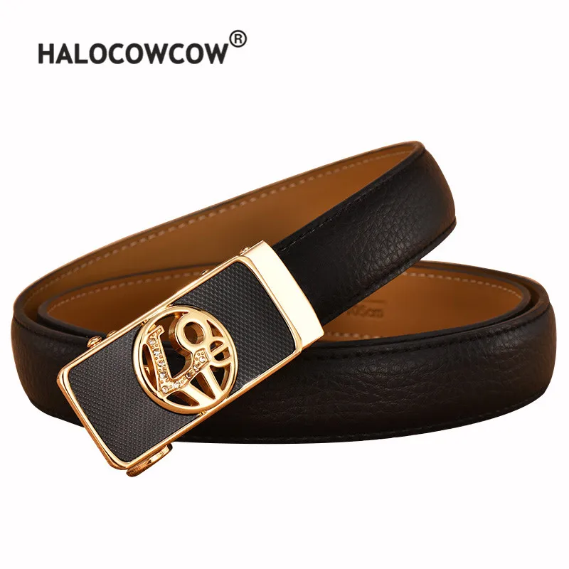 

love belts for women waist designer brand high quality real leather automatic ratchet belt female jeans Cummerbunds