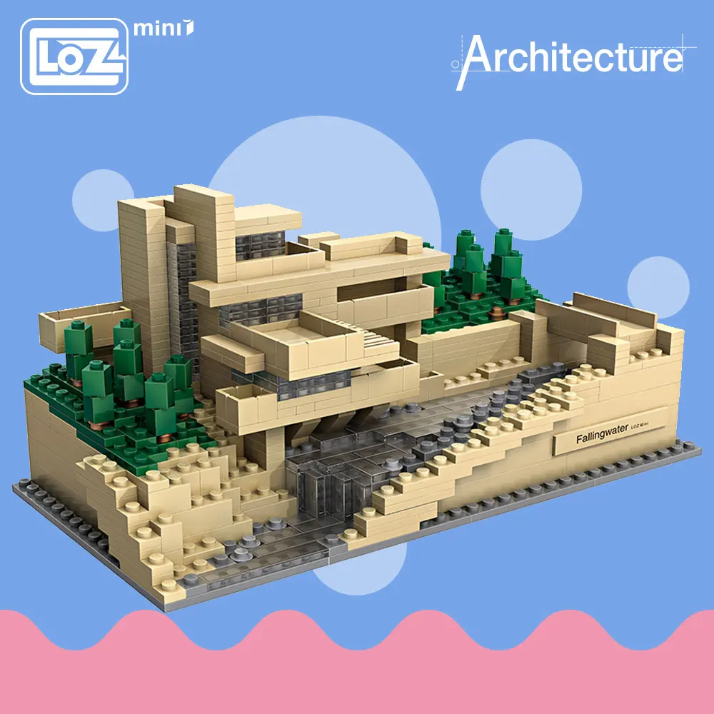 

LOZ Toys Falling Water Villa Model Tree House Bricks Mini Building Blocks Architecture Educational Toys For Children Castle 1016