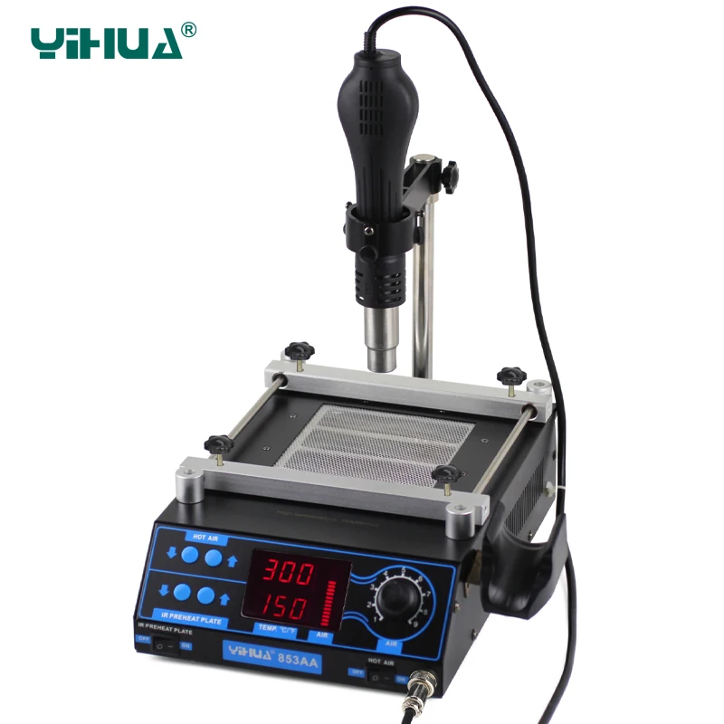 

110V/220V YIHUA 853AA High power ESD BGA rework station PCB preheat and desoldering IR preheating station