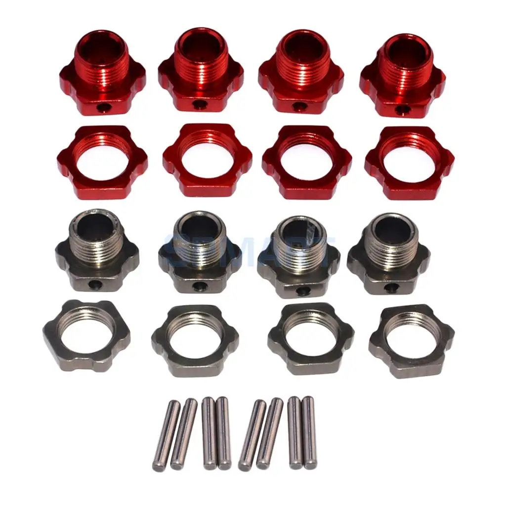 1 Set Aluminum 17mm Wheel Hex Hub Drive Adapter for 1/8 HPI HSP RC Car