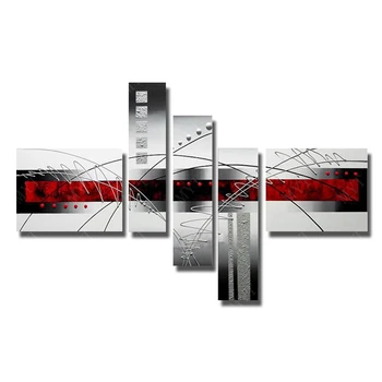 

Modern Design 5 Peices High Quality Abstract Art Hand Painted Painting Living Room Wall Decor Wholesale for Sale No Framed