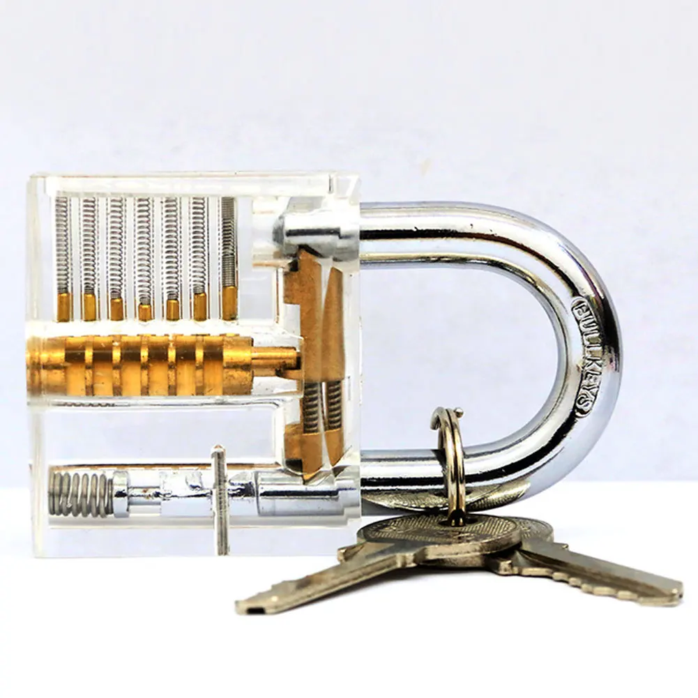 1 компл. Прозрачный видимый выбор выреза практика замок для сломанной для удаления ключа крюк набор экстрактор набор слесарный ключ инструмент