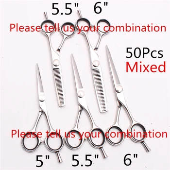 

50Pcs 5" 5.5" 6" JP 440C Engraving Logo Thinning Scissors Cutting Shears Hairdressing Scissors Professional Hair Scissors C1021