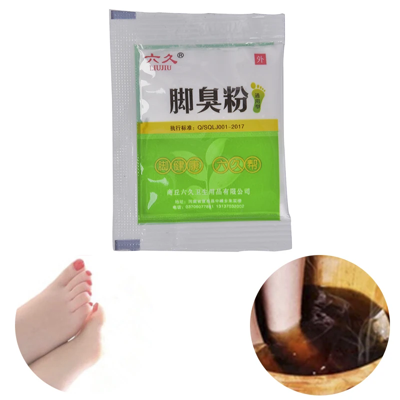 

10 Bags Foot Bath Powder Anti Beriberi Feet Care Athlete's Foot, Foot Odor, Sweat, Itching, Peeling, Beriberi, Tinea Pedis